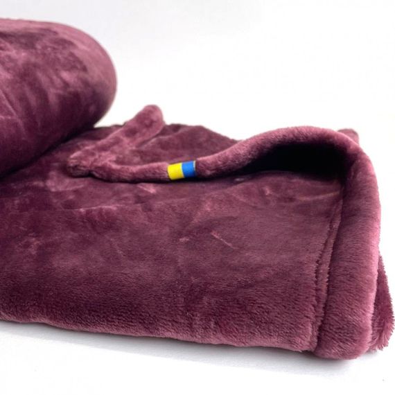 Плед флісовий Comfort ТМ Emily бордо 150х210 см