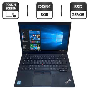 Ноутбук Б-клас Lenovo ThinkPad T460s / 14" (1920x1080) IPS Touch / Intel Core i7-6600U (2 (4) ядра по 2.6 - 3.4 GHz) / 8 GB DDR4 / 256 GB SSD / Intel HD Graphics 520 / WebCam б/в