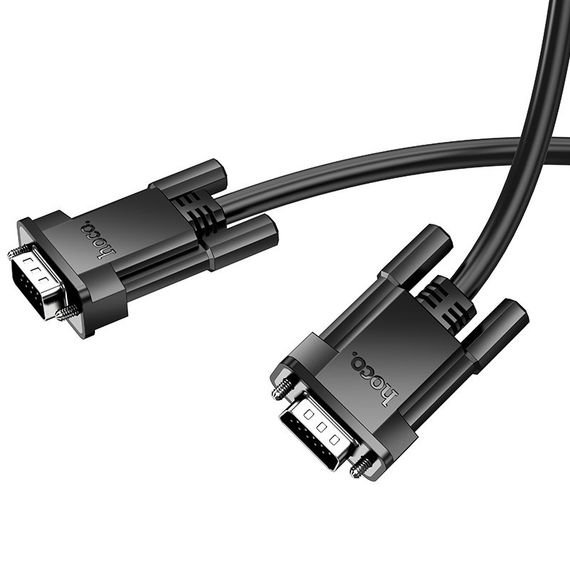 Кабель Hoco US11 VGA male to VGA male HD (1м), чорний | Зображення 2