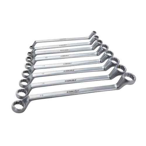 Набір ключів накидних 6-32мм CrV satine 8шт SIGMA | Зображення 1