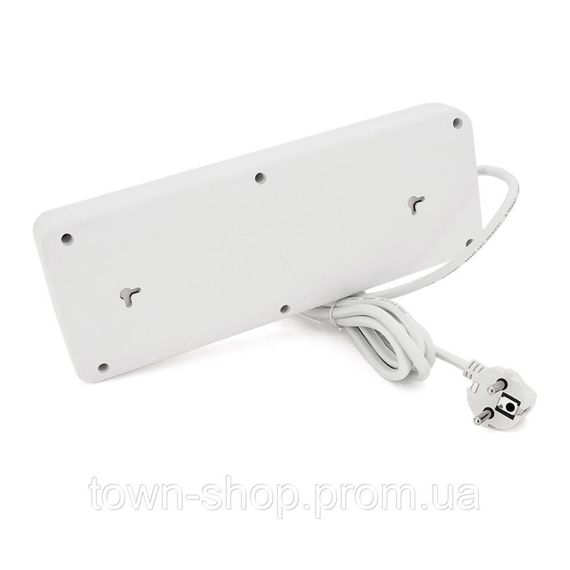 Сетевой фильтр F34U, 8 розеток EU + 4 USB + 2 PD, кнопка включения с индикатором, 2 м, 3х0,75мм, 2500W, White, | Зображення 1