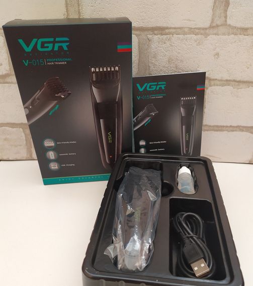 Професійна машинка для стрижки VGR V-015 на акумуляторі з USB зарядкою | Зображення 3