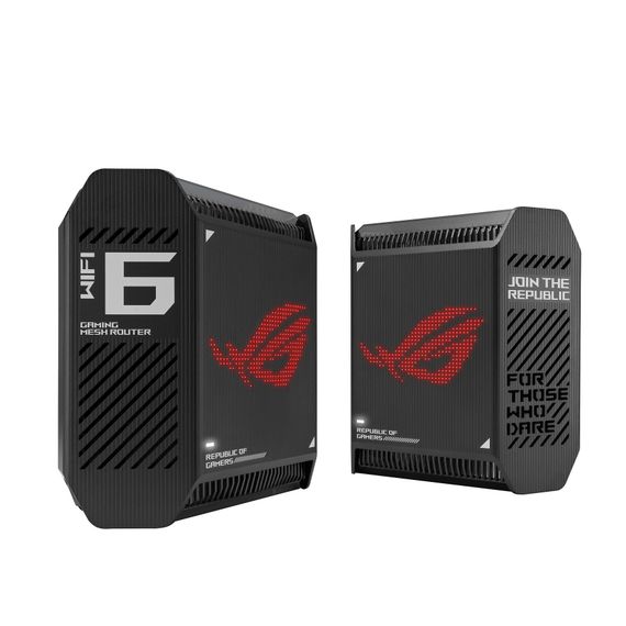 Маршрутизатор ASUS ROG Rapture GT6 2PK black AX10000 3xGE LAN 1x2.5GE WAN 1xUSB 3.2 g1 WPA3 OFDMA MESH (90IG07F0-MU9A20)
