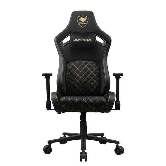 Крісло ігрове Defenso Gold F, чорний з золотим