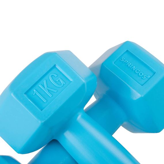 Гантели шестигранная форма 2 x 1 кг Springos Hex  FA1030 | Зображення 3