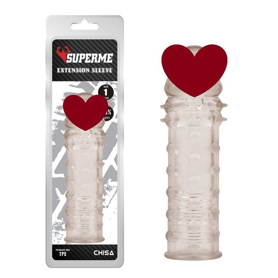 Насадка рельєфна Chisa SuperMe із закритою головкою, сірий sexstyle