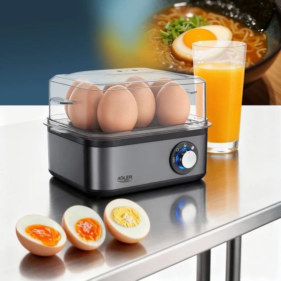 Яйцеварка на 8 яєць 800 Вт Adler AD 4486 Gun Metal | Зображення 7