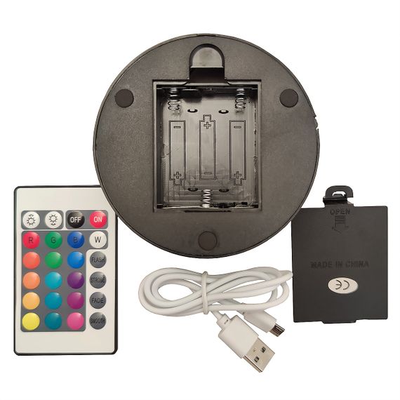 Акриловый светильник-ночник с пультом 16 цветов Мишка с сердцем 2 tty-n000330 | Зображення 2