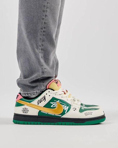 Кросівки чоловічі SB Dunk Low x Stussy 572 Green Beig , В'єтнам 44 28.0 см | Зображення 8