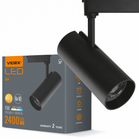LED Світильник трековий 30W 4100К 220V чорний VL-TR04-304B Videx