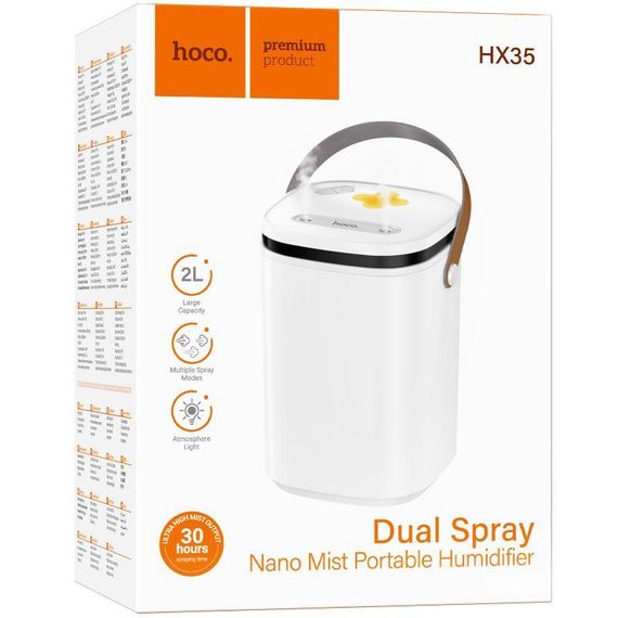 Зволожувач повітря Hoco HX35 Mist 2L double spray White | Зображення 2