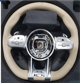 Руль AMG 2018-Style (бежевый, 3pin) для Mercedes SLC R172 2016-2020 гг