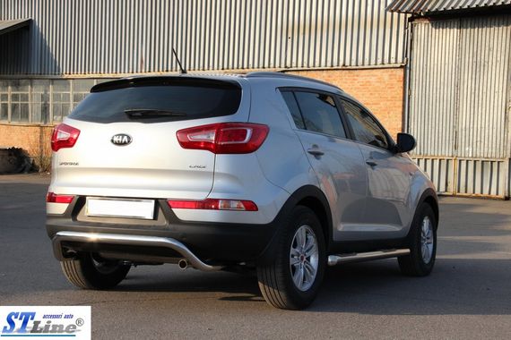 Задня дуга AK007 (нерж.) для Kia Sportage 2010-2015 рр | Зображення 1
