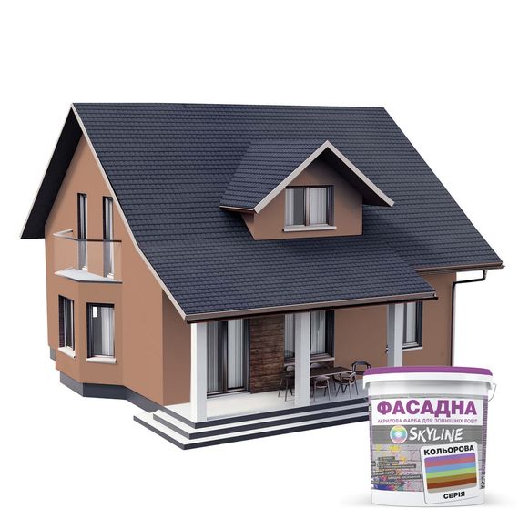 Фарба Акрил-латексна Фасадна Skyline 2030-Y60R Рум'яний 10л | Зображення 2