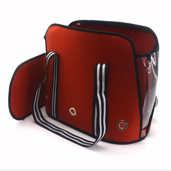 Сумка переноска Zoo-hunt для малых пород собак и котов Олимп №1 23х43х34 см красная | Зображення 3