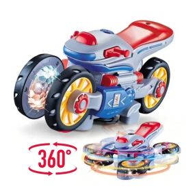 Интерактивная танцующая игрушка Мотоцикл 23см + подсветка, от батареек, YJ388 / Музыкальная игрушка квадроцикл