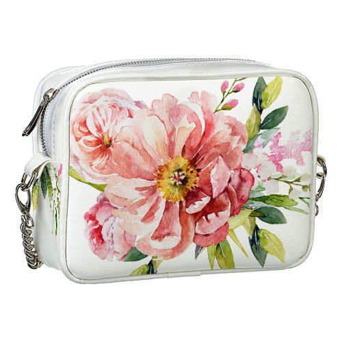 Сумка на цепочке Cherie Розовый распустившийся цветок 21x17x7 см