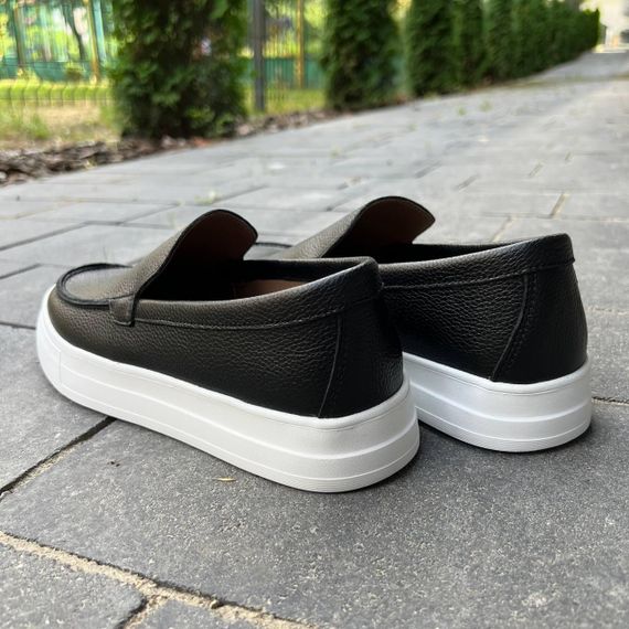 Чорні шкіряні чоловічі лофери 40 розмір | Зображення 3