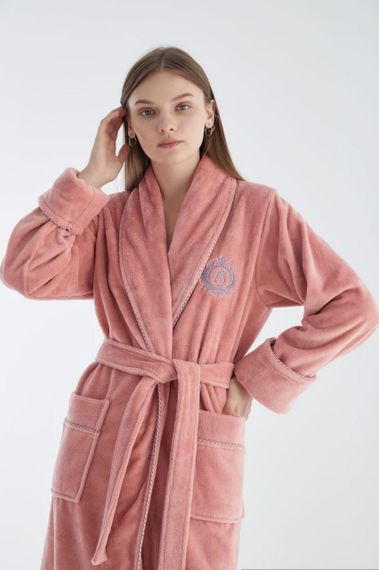 Женский халат Nusa 4165 3XL, Пудровый | Зображення 1
