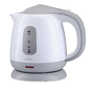 Електрочайник EK-01PWG 1л, 900-1100Вт, корпус пластик, біло-сірий Metec 700031