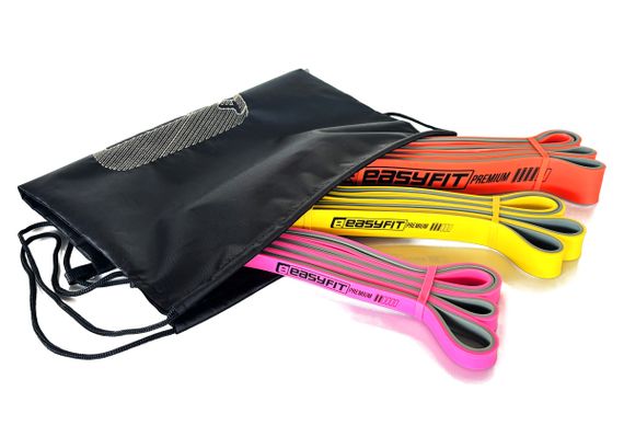 Набір двошарових гумок для підтягування EasyFit Premium 7-45 кг (3 шт) (EF-7453s) | Зображення 2