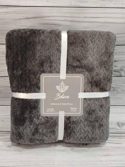 Плед Belizza Kapadokya antrasit 200х220см Микрофибра