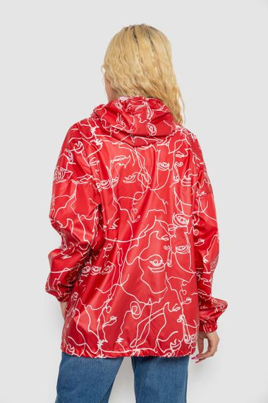 Ветровка женская с капюшоном  -уценка, цвет красный, 238R102-2-U-2 | Зображення 2