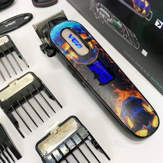 Моющаяся машинка для стрижки VGR V-279 RED, Беспроводной триммер для стрижки и бритья QY-93 | Зображення 8