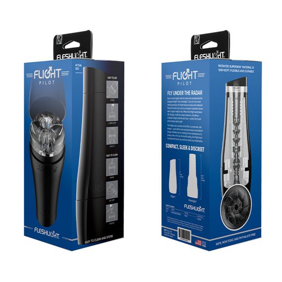 Мастурбатор Fleshlight Flight Pilot (Черный), компактный размер | Зображення 3