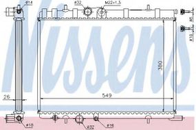 Радіатор охолодження CITROEN BERLINGO, С4PEUGEOT PARTNER, 206 (вир-во Nissens) NISSENS 63502 на CITROËN BERLINGO фургон (M_)