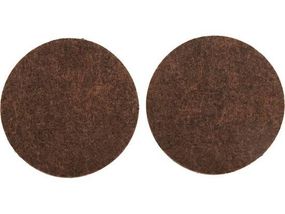 Протектор самоклеючий повстяний VOREL, Ø=50мм, набир 2шт. (коричневи) [60/720] VR-74856