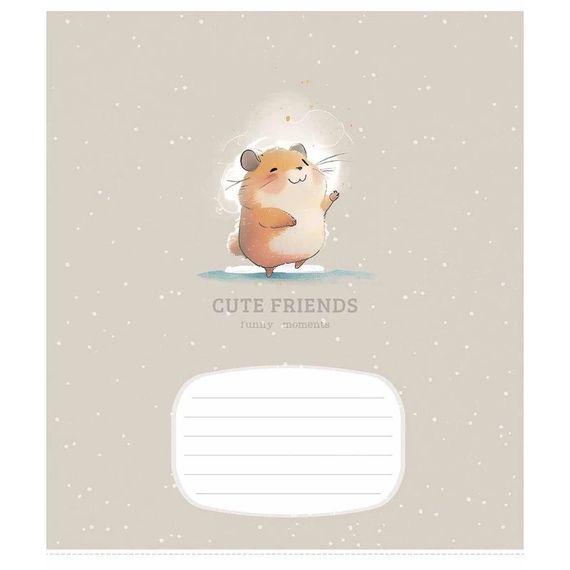 Зошит учнівський "Cute friends" 012-3292K-4 в клітинку, 12 аркушів