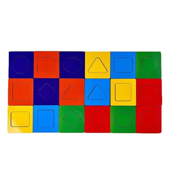 Вкладиші Дошки Сегена "фігури, кольори" (ПСД212) PSD212 | Зображення 2