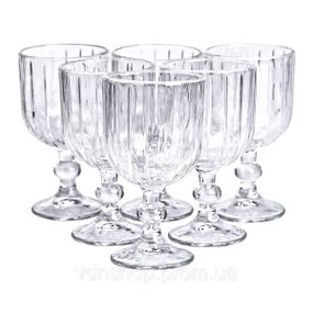 Набір келихів для вина 6 штук 400 мл скляні подарункові келихи на ніжці HP-YH-66