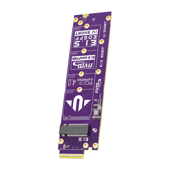 Адаптер JEYI M.2 NVMe в E1.S PCIe 4.0 x4 64 Гбіт/с конвертер 2230–2280 SSD в EDSFF E1.S