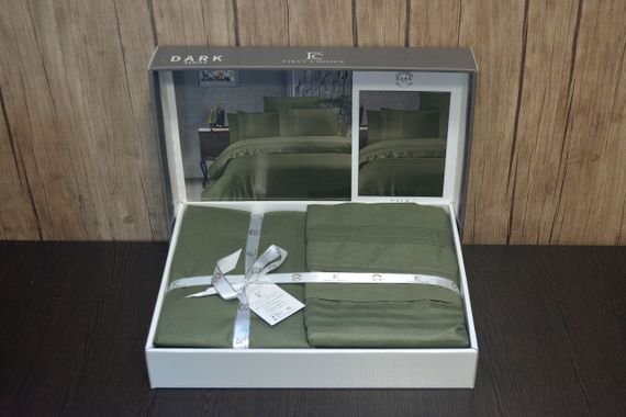 Постельное белье First Choice Ranforce Deluxe 200 х 220 см Gala Dark Green | Зображення 2
