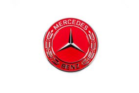 Заглушка вместо эмблемы на капот Mercedes (красная, 57мм) для Тюнинг Mercedes