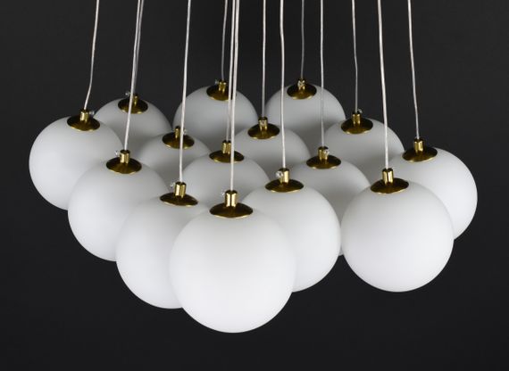 Люстра підвісна на 15 лампочок 27836 Латунь 35-110х52х52 см. | Зображення 6