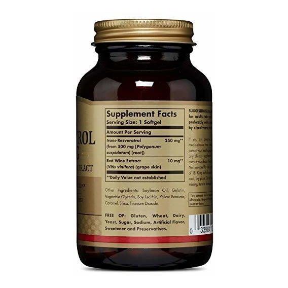 Ресвератрол Solgar Resveratrol 250 mg 60 Softgels | Зображення 1