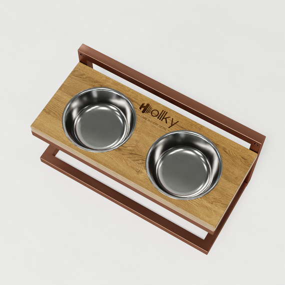 Миски на регулируемой подставке для маленьких собак Hollky Flex S (2 × 0.450 л) FS-422523-GLNT | Зображення 3