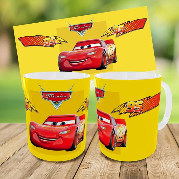 Набір: дитяча сумка-бананка+кружка Тачки Блискавка Маквін 32х15см, бананка для хлопчика через плече на подарунок (00981) | Зображення 2