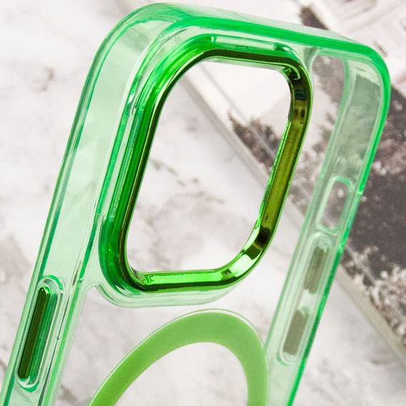 Чохол TPU Iris with MagSafe для Apple iPhone 13 Pro Max (6.7") Салатовий | Зображення 5