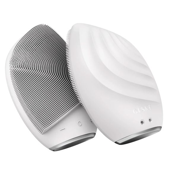 Электронная ультразвуковая щетка для лица GESKE Sonic Facial Brush 5в1 gray, Белый | Зображення 5