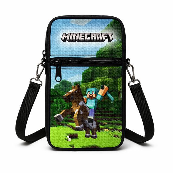 Сумка-чехол для телефона Minecraft детская через плечо, водонепроницаемая мини-сумка (4739)
