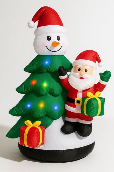 Снігова ялинка Дід мороз з подарунками з автопіддувом, LED та музикою XPRO SH1616 (47612-SH1616_740) | Зображення 5