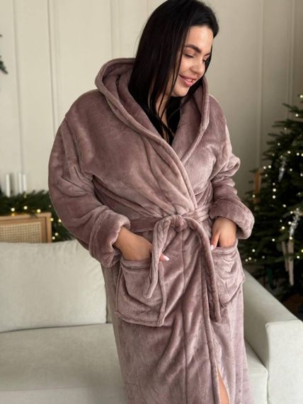 Теплий жіночий махровий халат PLUS SIZE | Зображення 6