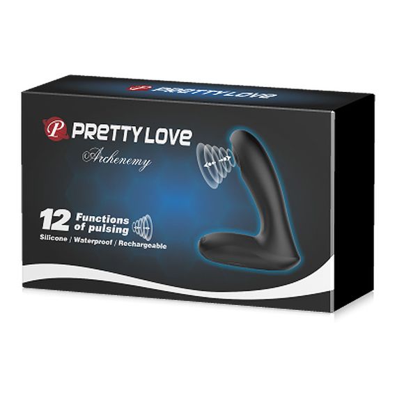 Анальний вібратор Pretty Love Archenemy з пульсацією, чорний, 12.1 х 3.3 см sexstyle | Зображення 7