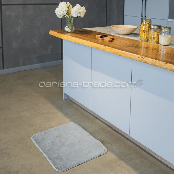 Килимок еко-хутро Moon 50*60*1,1см світло-сірий Дариана | Зображення 1