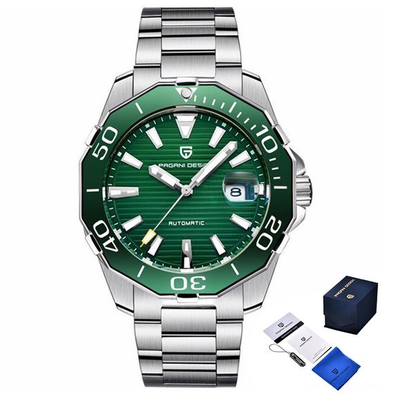 Годинник P2agani Design PD-1617 Silver-Green