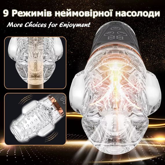 3D автоматичний фрикційний чоловічий мастурбатор із LED-дисплеєм | Зображення 9